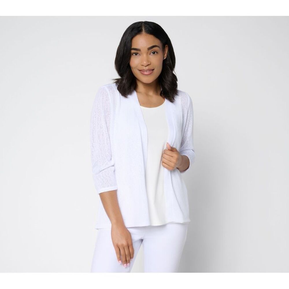Denim & Co. Women's Top Plus Sz Sweater 2X Make Your Selection: White A741970